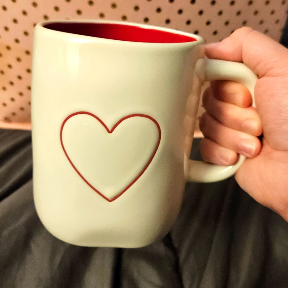 Rae Dunn Double Sided Red Heart Mug BNWT